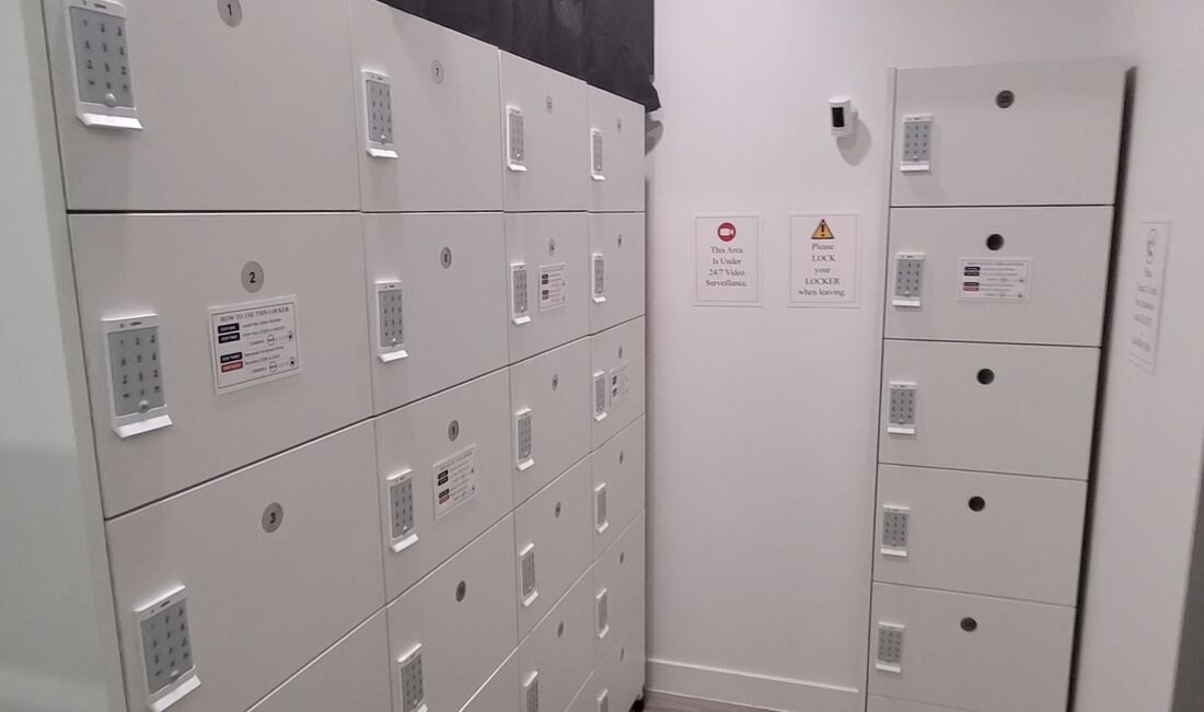 Picture of Smart Lockers in our office